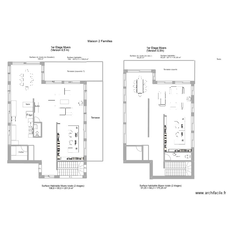 Maison 2 familles Myers-Simon 1er étage impression. Plan de 1 pièce et 4 m2