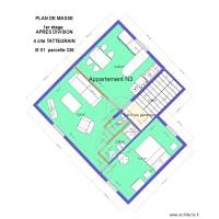 TATTEGRAIN plan de masse 1er étage  APRES DIVISION 2