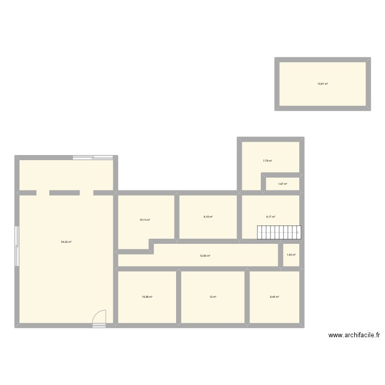 MAISON DES THEILLAUD. Plan de 12 pièces et 152 m2