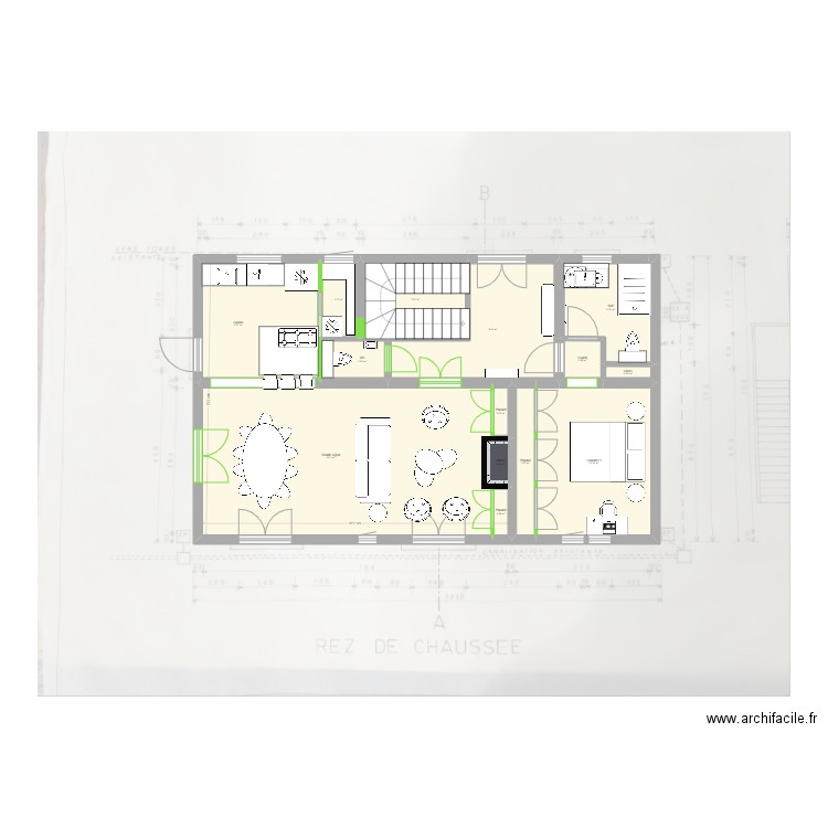 Maison_RocquesProjet. Plan de 38 pièces et 250 m2