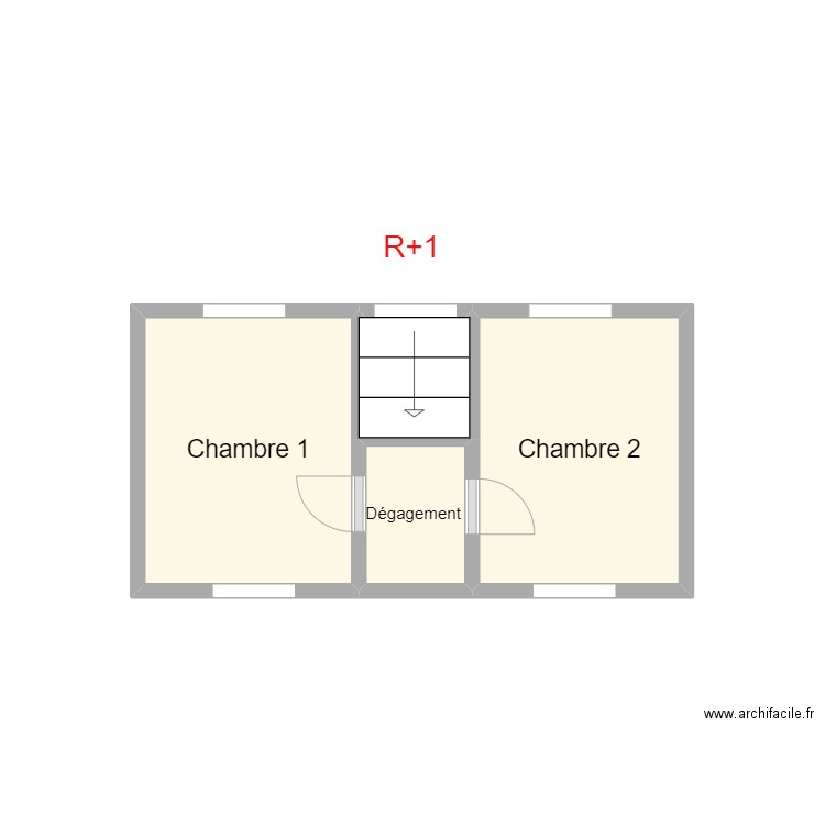 PLAN THOMAS R+1. Plan de 4 pièces et 7 m2