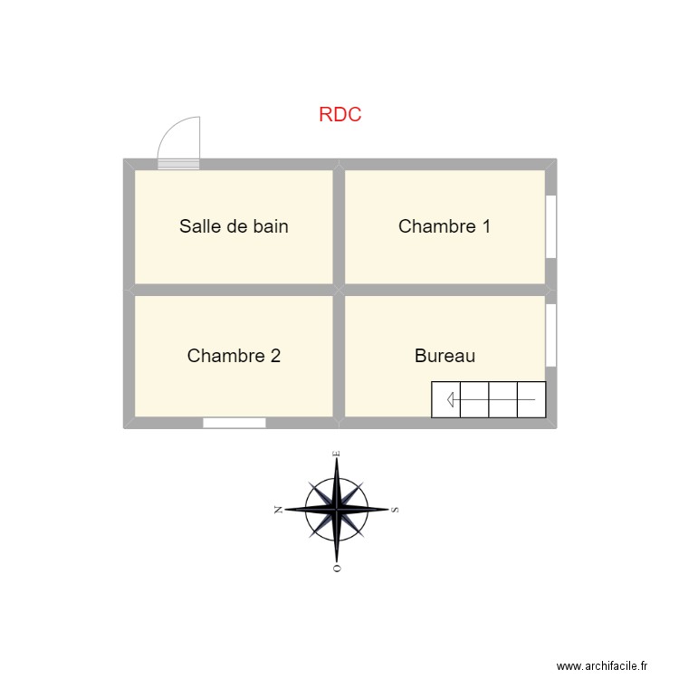 PLAN 2404 DANDRIEU RDC. Plan de 4 pièces et 9 m2