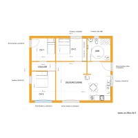 maison toit plat 80 m² sans implantation poteux/pieux