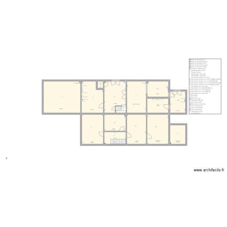 OPHELIE 2. Plan de 14 pièces et 209 m2
