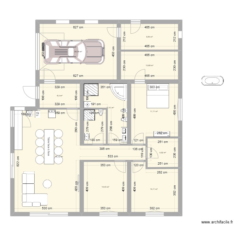 Final_house1. Plan de 10 pièces et 174 m2