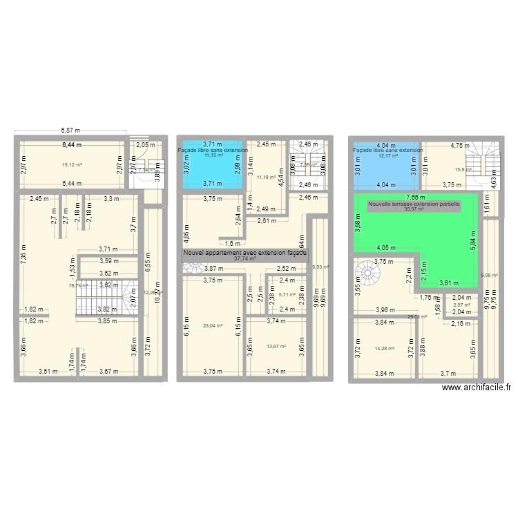 Plan A. Plan de 19 pièces et 358 m2
