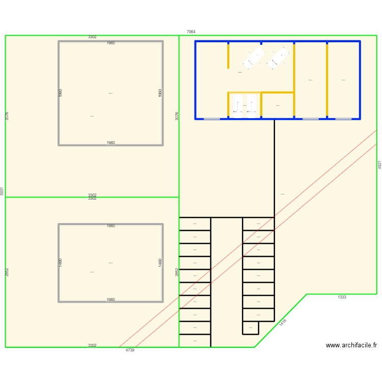 SERVAIS PLAN DE DIVISION ROCHEFORT V2. Plan de 29 pièces et 4631 m2