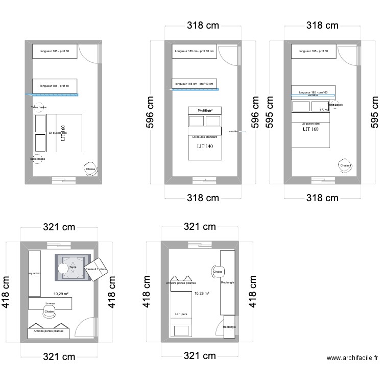 PROJET 1. Plan de 4 pièces et 50 m2