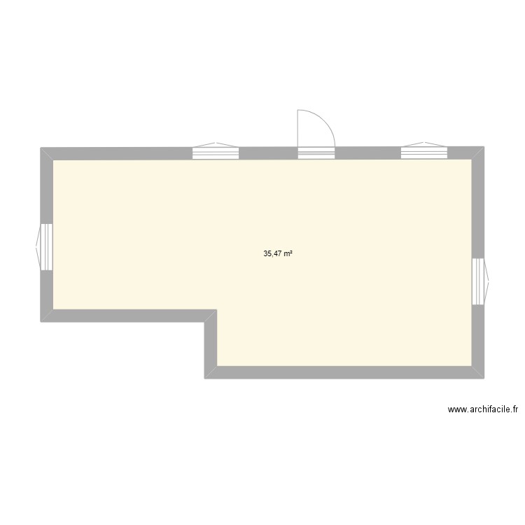 micro maison. Plan de 1 pièce et 35 m2