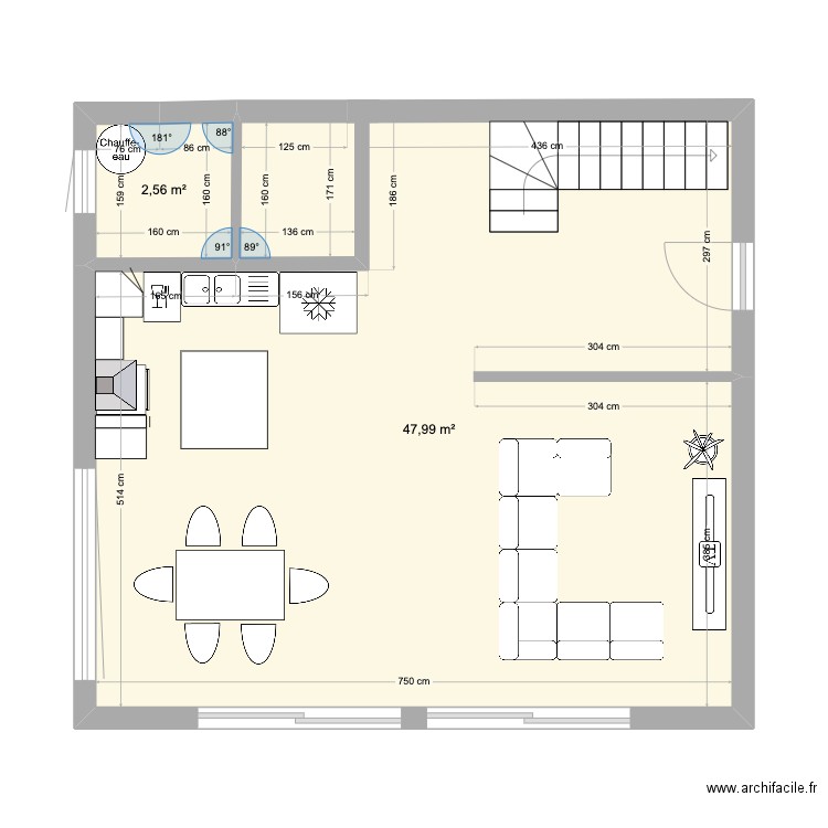 maison 123. Plan de 5 pièces et 86 m2