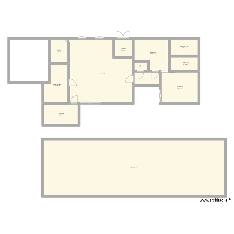 plan maison. Plan de 11 pièces et 254 m2