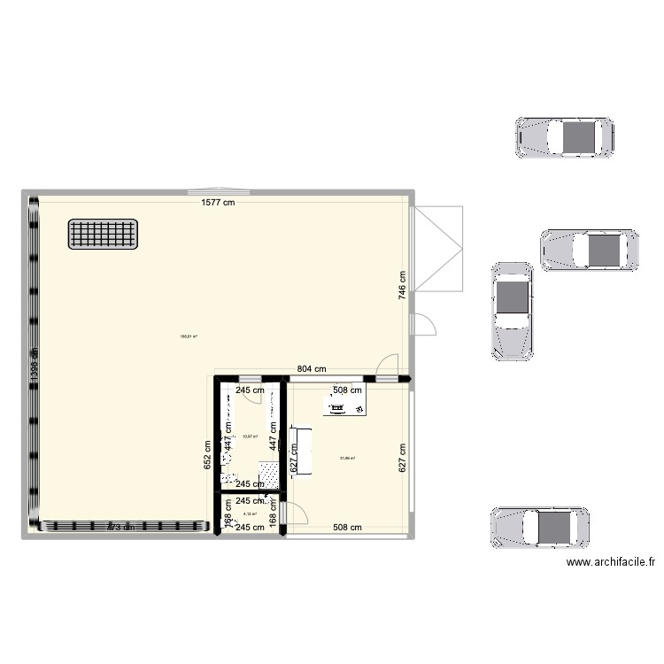 PLAN DE DEPART 1. Plan de 4 pièces et 215 m2