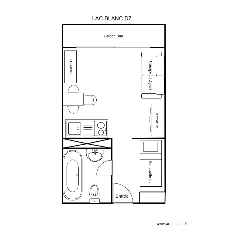 LAC BLANC D7. Plan de 8 pièces et 30 m2