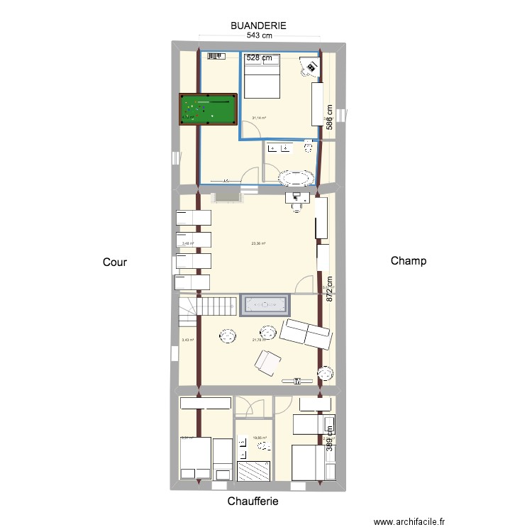 BREVIANDE 4. Plan de 11 pièces et 123 m2