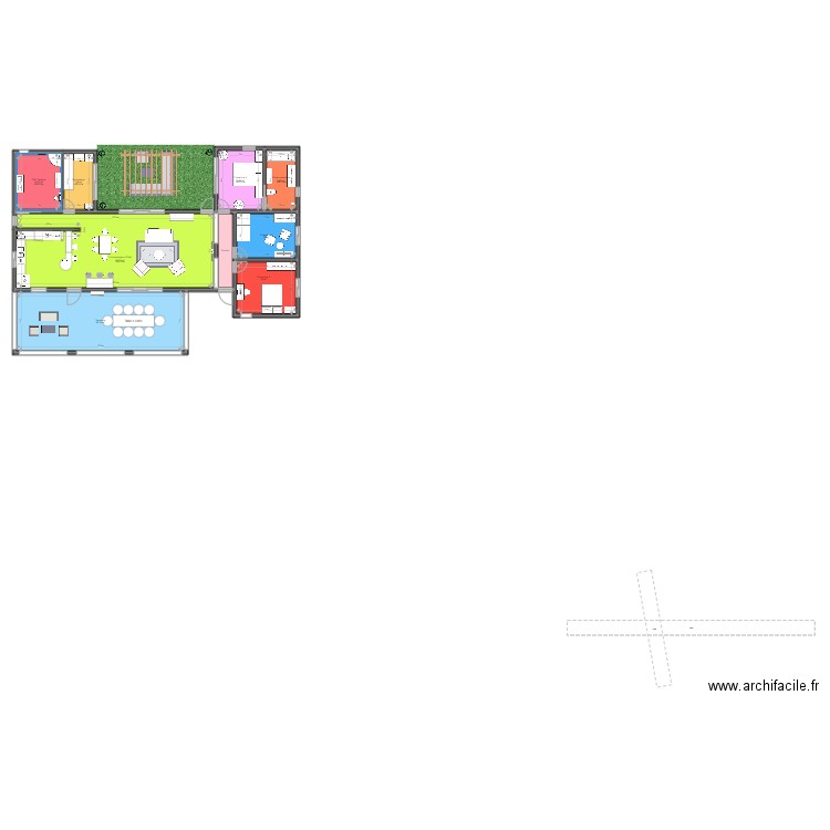 maison 2. Plan de 9 pièces et 181 m2