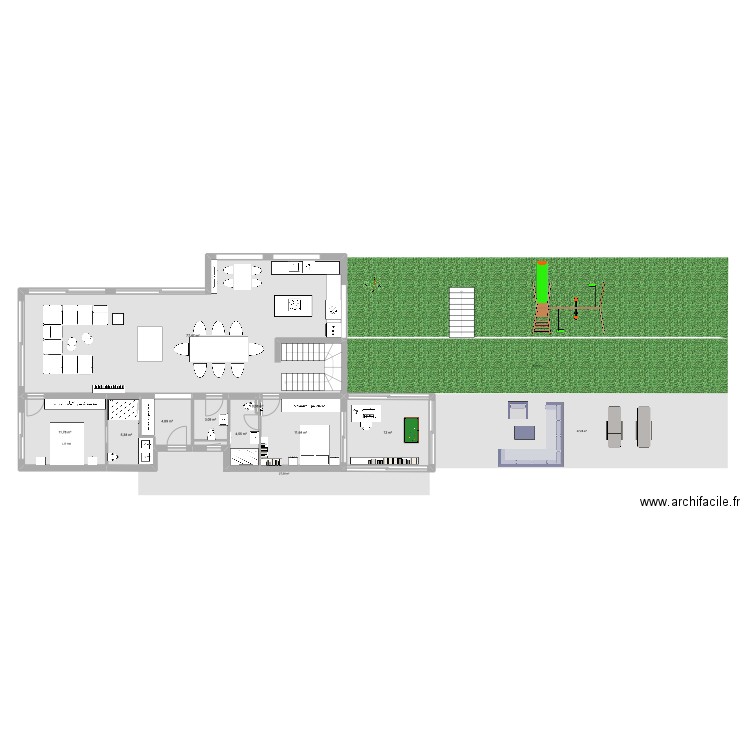 Chambre parentale suisse 5. Plan de 9 pièces et 131 m2