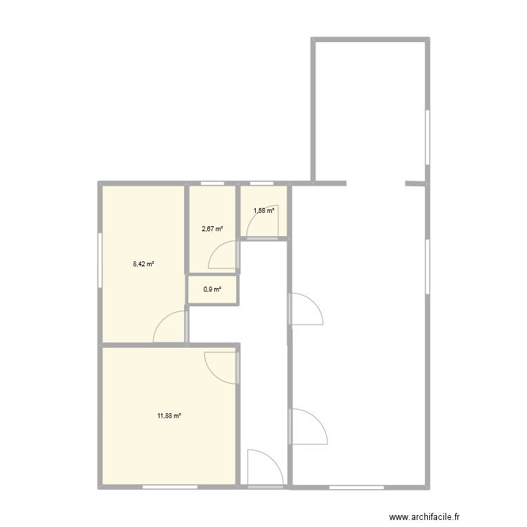 Plan Maison Laurene. Plan de 5 pièces et 25 m2