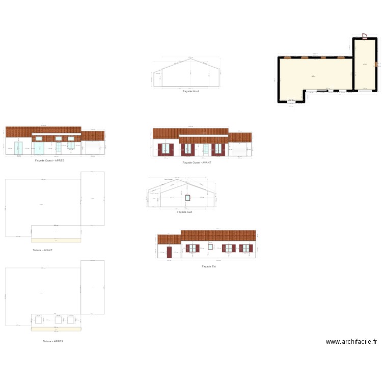 Maison Monté2. Plan de 2 pièces et 121 m2