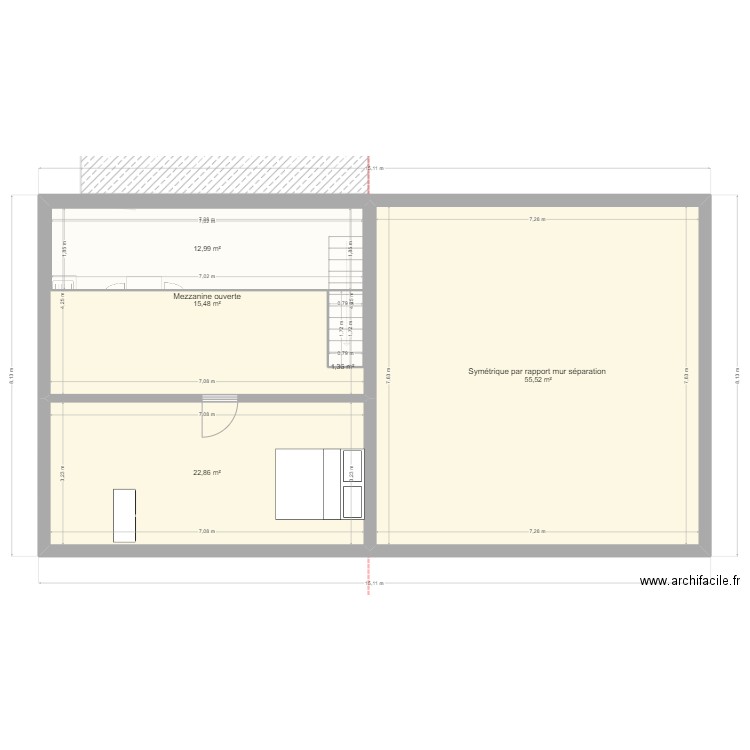 T3 duplex Labastidette. Plan de 11 pièces et 246 m2