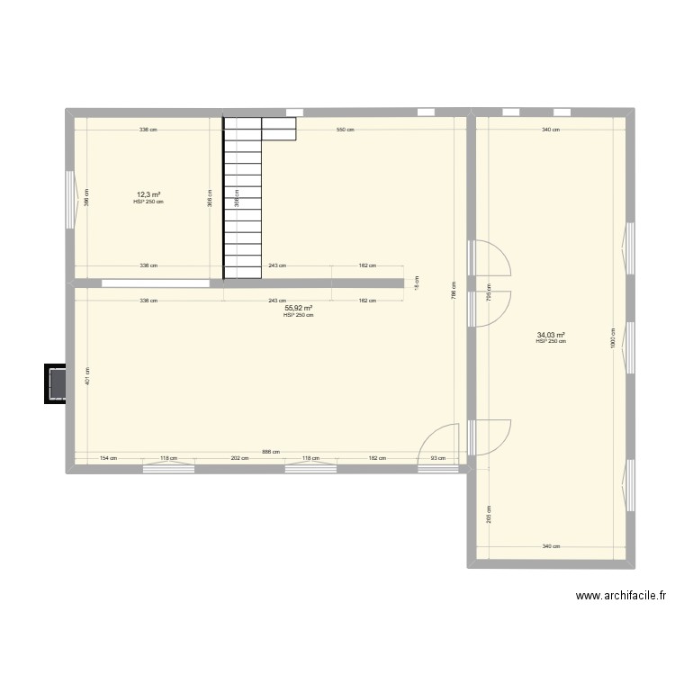 démolition maison PAU RDC version 23/12. Plan de 3 pièces et 102 m2