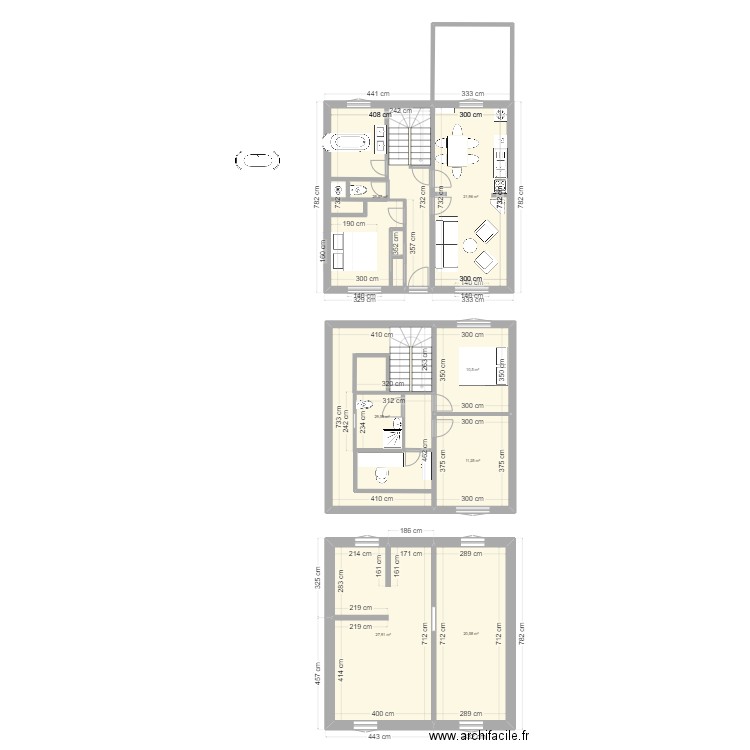 Maisons-Alfort Projet v2. Plan de 10 pièces et 150 m2