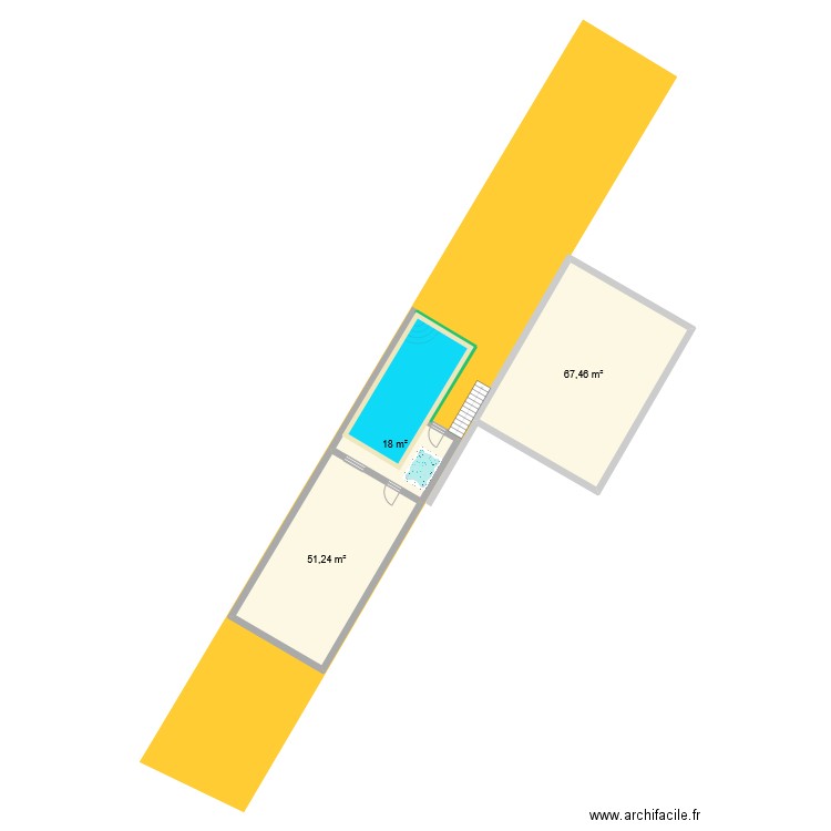 Chatillon_V1+spa. Plan de 3 pièces et 137 m2