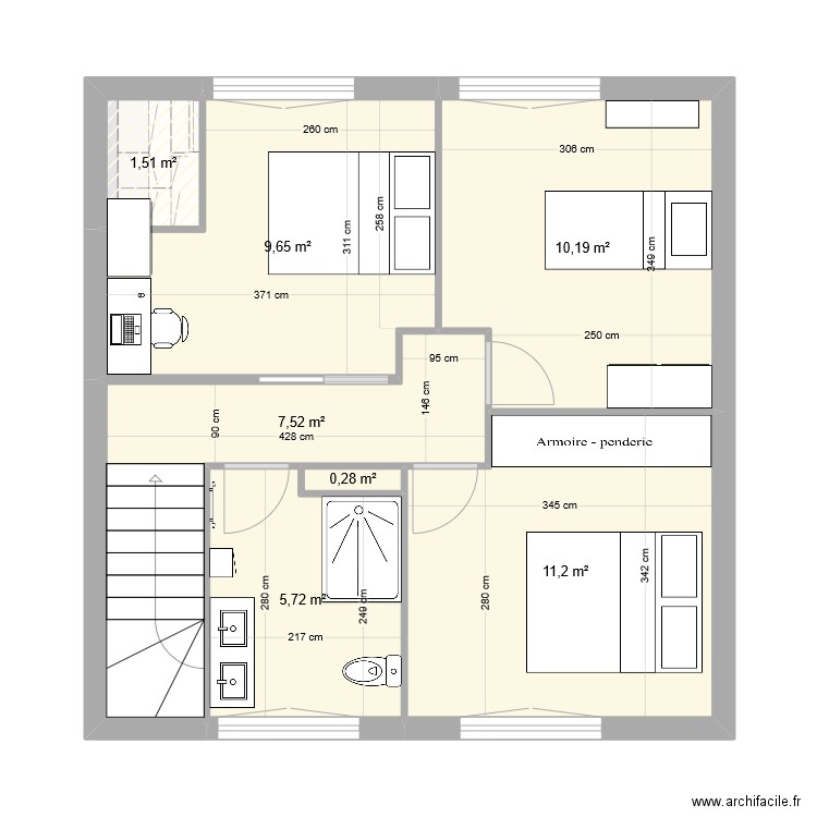 Maison Beauvais V5. Plan de 12 pièces et 137 m2