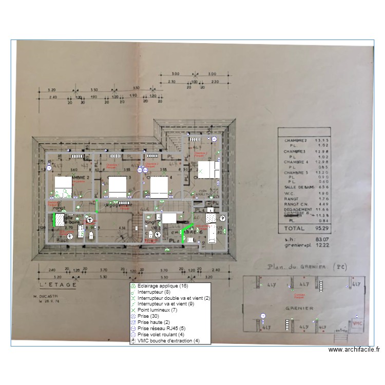 La Coulée R1 Projet v4. Plan de 11 pièces et 133 m2
