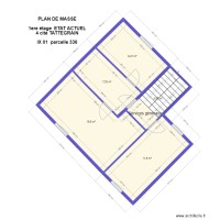 TATTEGRAIN plan de masse 1er étage  ETAT ACTUEL