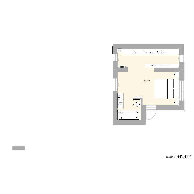 Maison Ecureuils 2 ter. Plan de 1 pièce et 23 m2