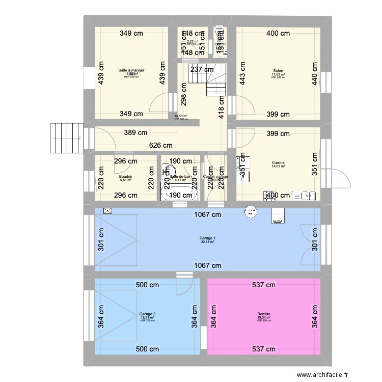 Zoufftgen RC. Plan de 12 pièces et 148 m2