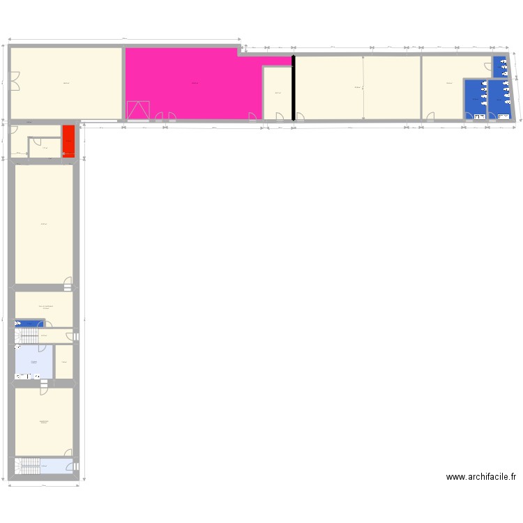 Ecole Ste Anne - Version 2. Plan de 45 pièces et 1039 m2