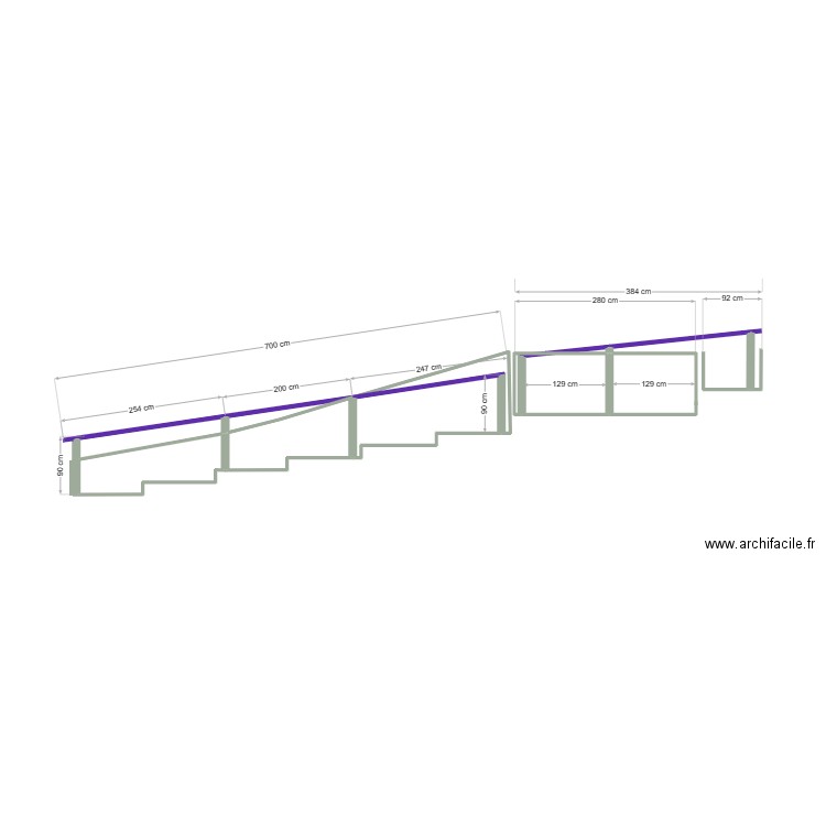rambarde escalier Montijo 4 & 6. Plan de 8 pièces et 6 m2
