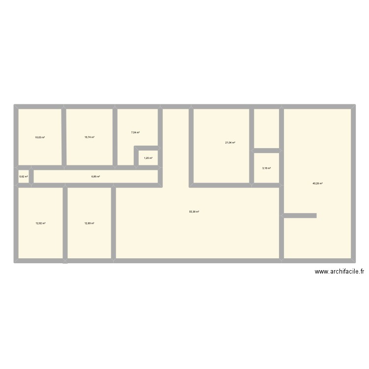 Maison de Luppy. Plan de 12 pièces et 183 m2