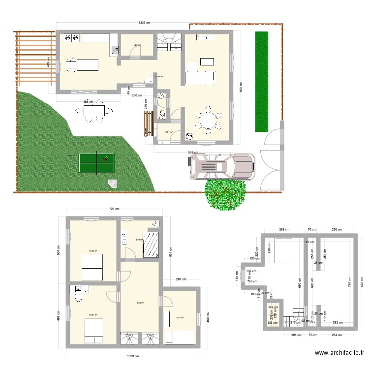 Maison Morangis. Plan de 9 pièces et 141 m2