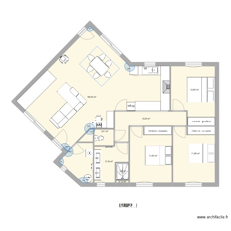 maison new plan 2. Plan de 9 pièces et 104 m2