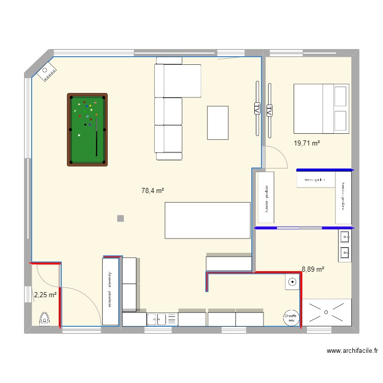 Maison Thenac . Plan de 13 pièces et 217 m2