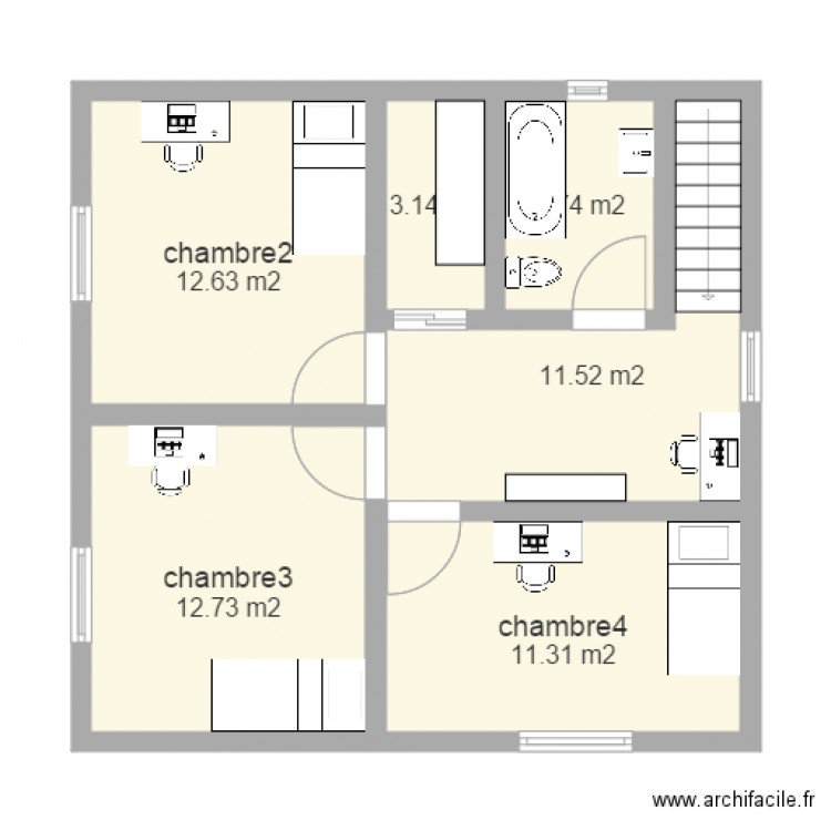 Version 2 étages  étage. Plan de 0 pièce et 0 m2