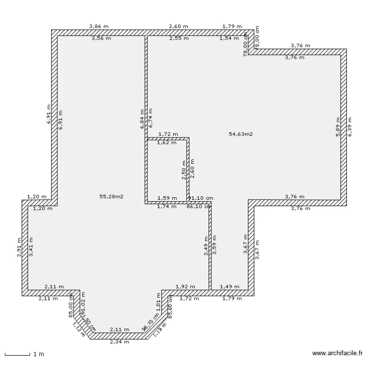 superficie totale. Plan de superficie totale. Plan de