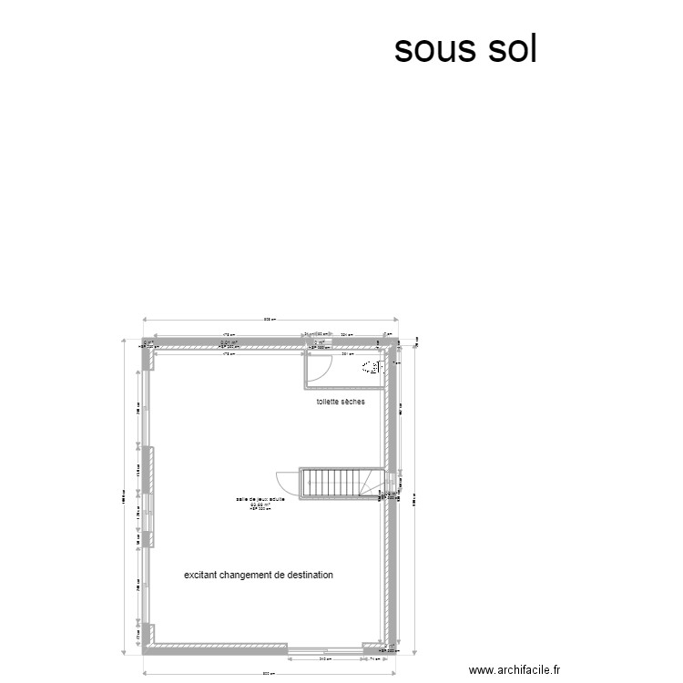 RDC  extension SEUL. Plan de 8 pièces et 69 m2