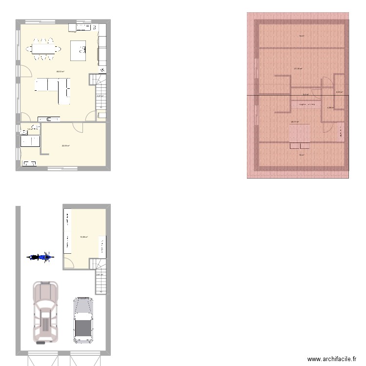 Maison1. Plan de 13 pièces et 170 m2