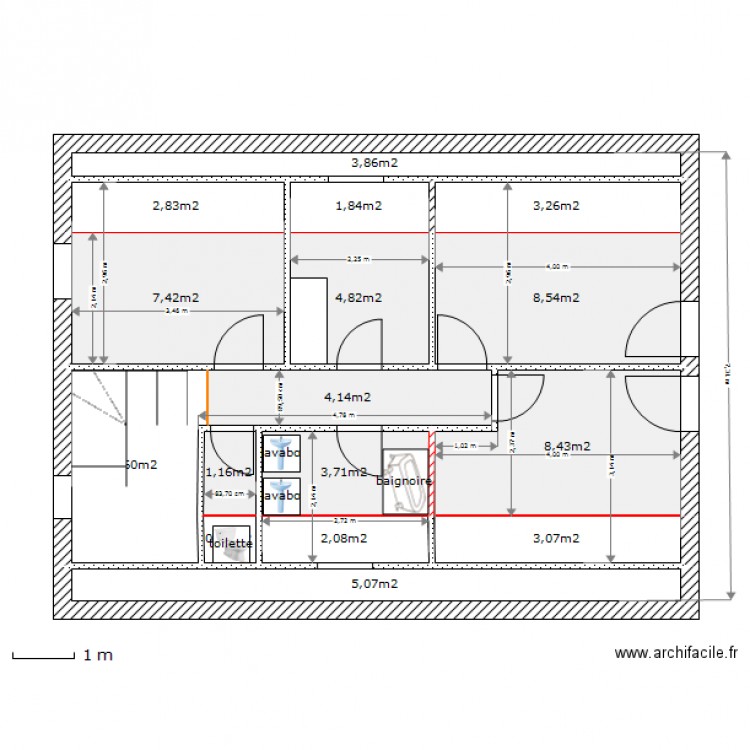 2014 etage carrez V3. Plan de 0 pièce et 0 m2