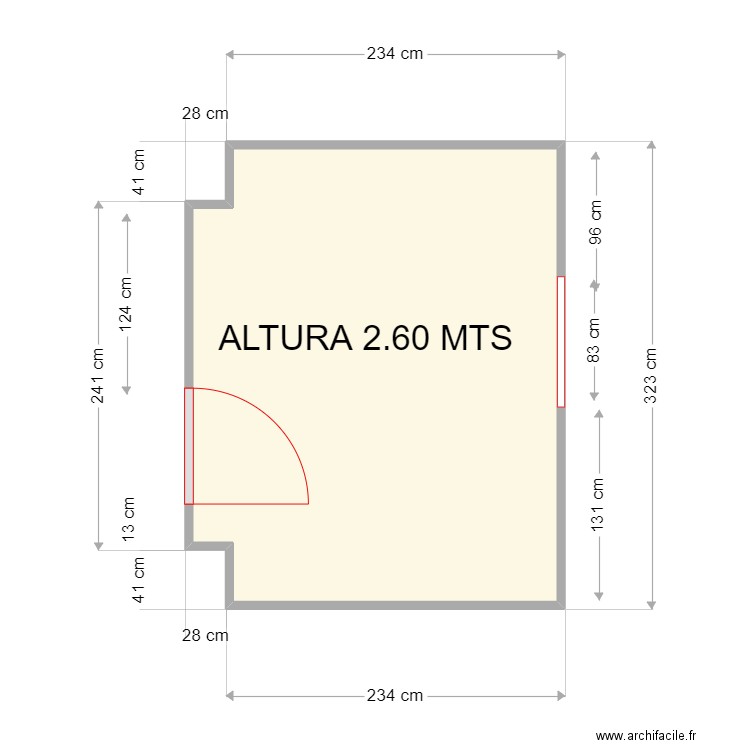 ANTONIO ALCA COCINA. Plan de 1 pièce et 8 m2