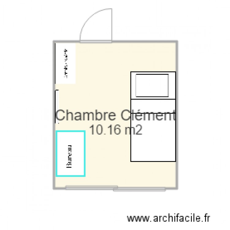 Chambre Clément. Plan de 0 pièce et 0 m2
