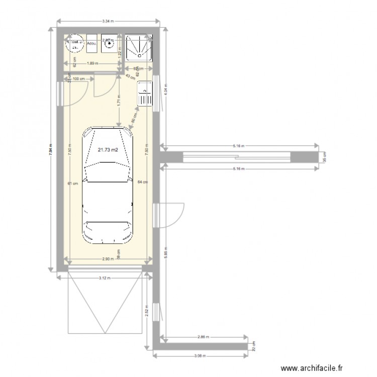 Version du 25 aout 2016 Garage v3. Plan de 0 pièce et 0 m2