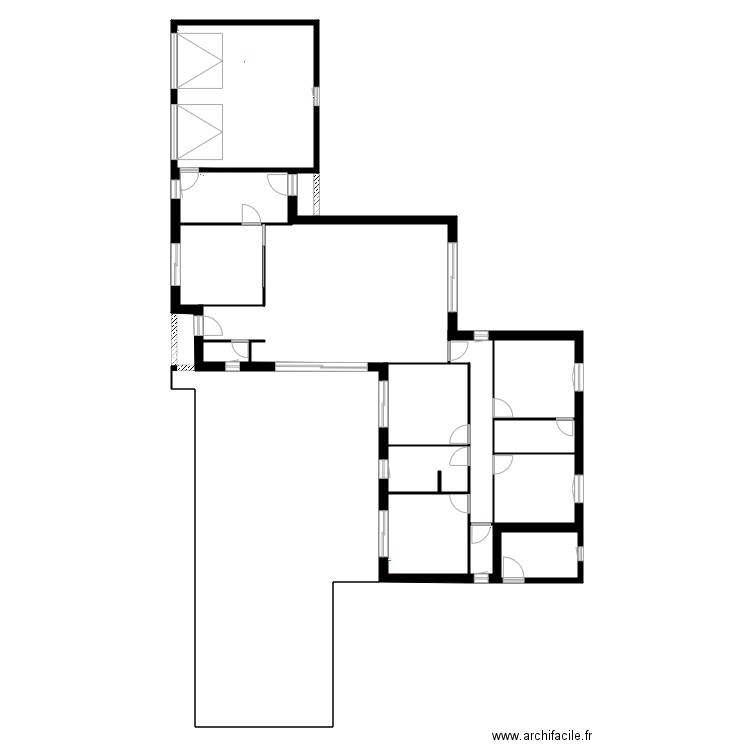 Maison Phildar 2. Plan de 8 pièces et 178 m2