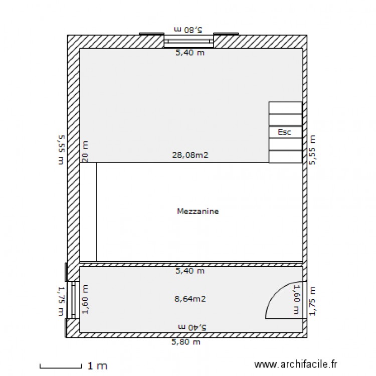 Apt-46 mezzanine. Plan de 0 pièce et 0 m2