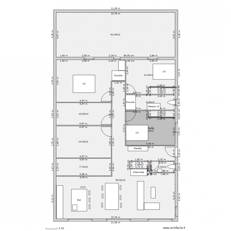 maison L 2. Plan de 0 pièce et 0 m2