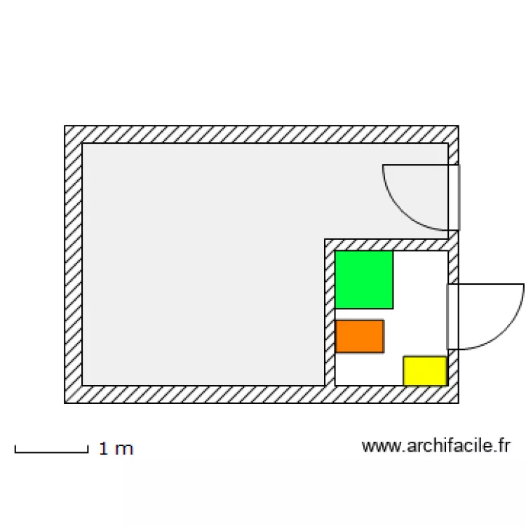 Salle de bain étage. Plan de Salle de bain étage. Plan de