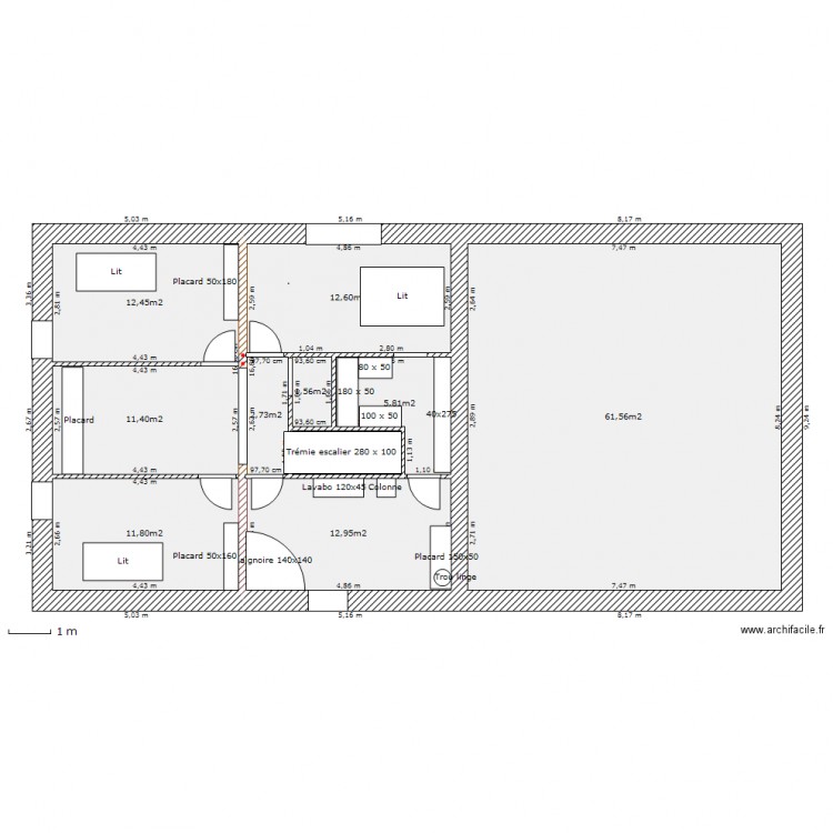 habitation etage. Plan de 0 pièce et 0 m2